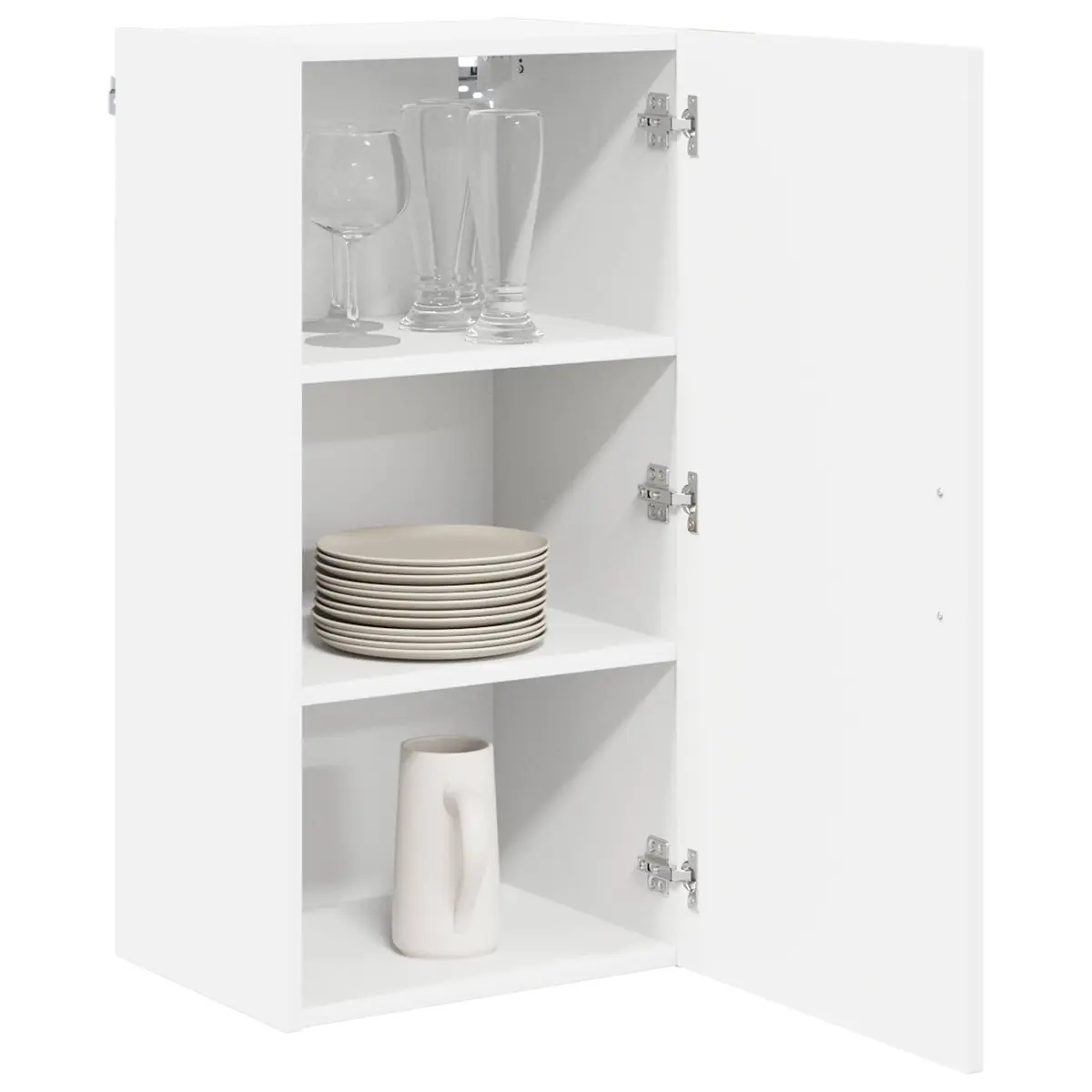 White Wall-Mounted Kitchen Storage Cabinet