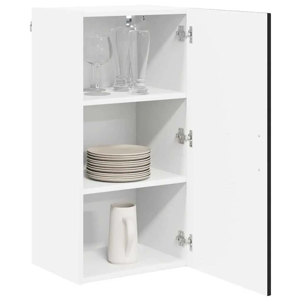 Black Wall Cabinet for Kitchen Storage