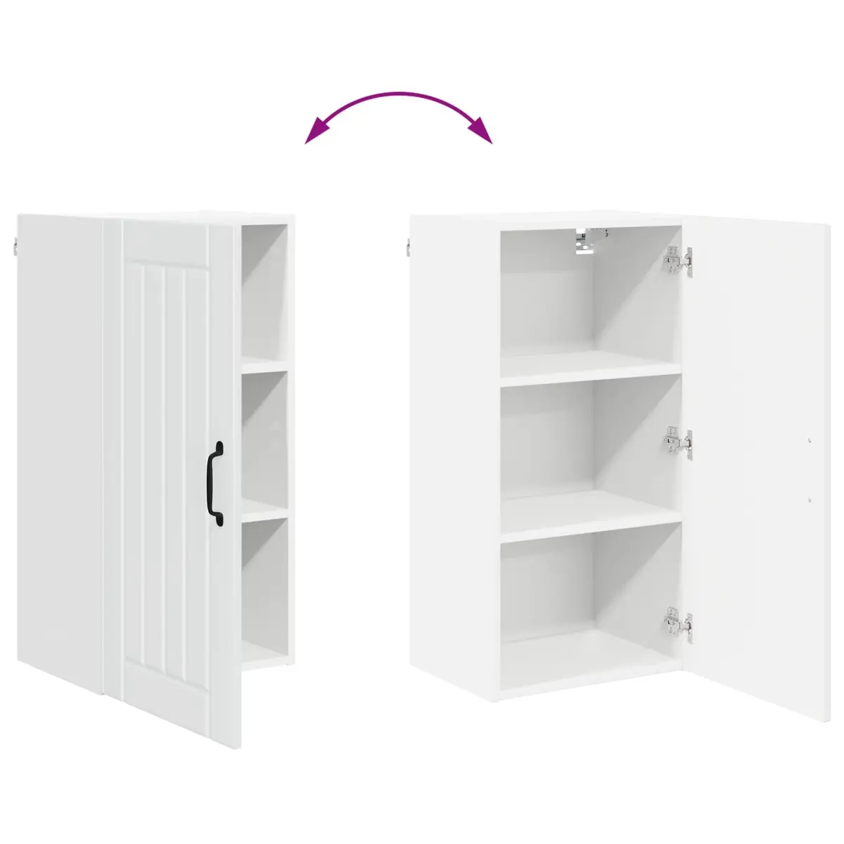High Gloss White Kitchen Wall Cabinet for Storage