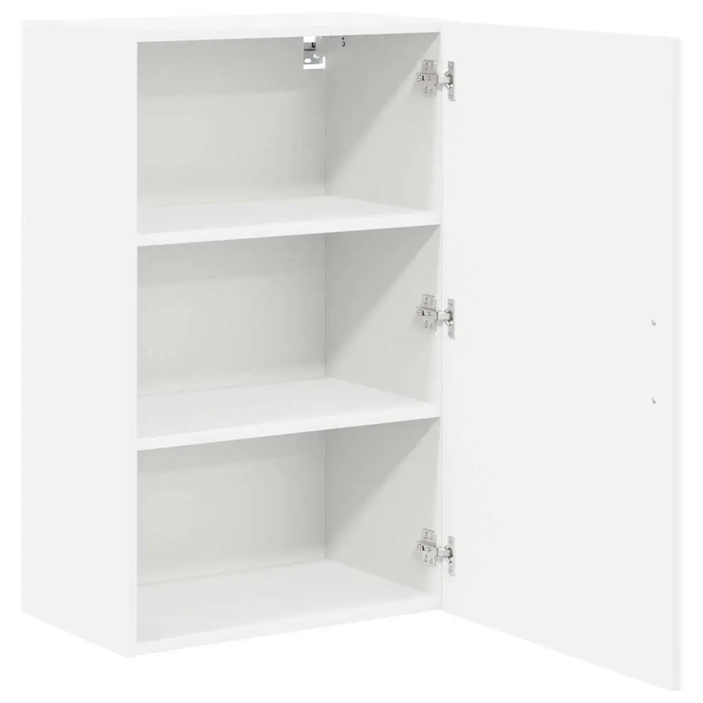 White Engineered Wood Wall Cabinet Kitchen Storage Unit 50 x 31 x 80 cm Modern