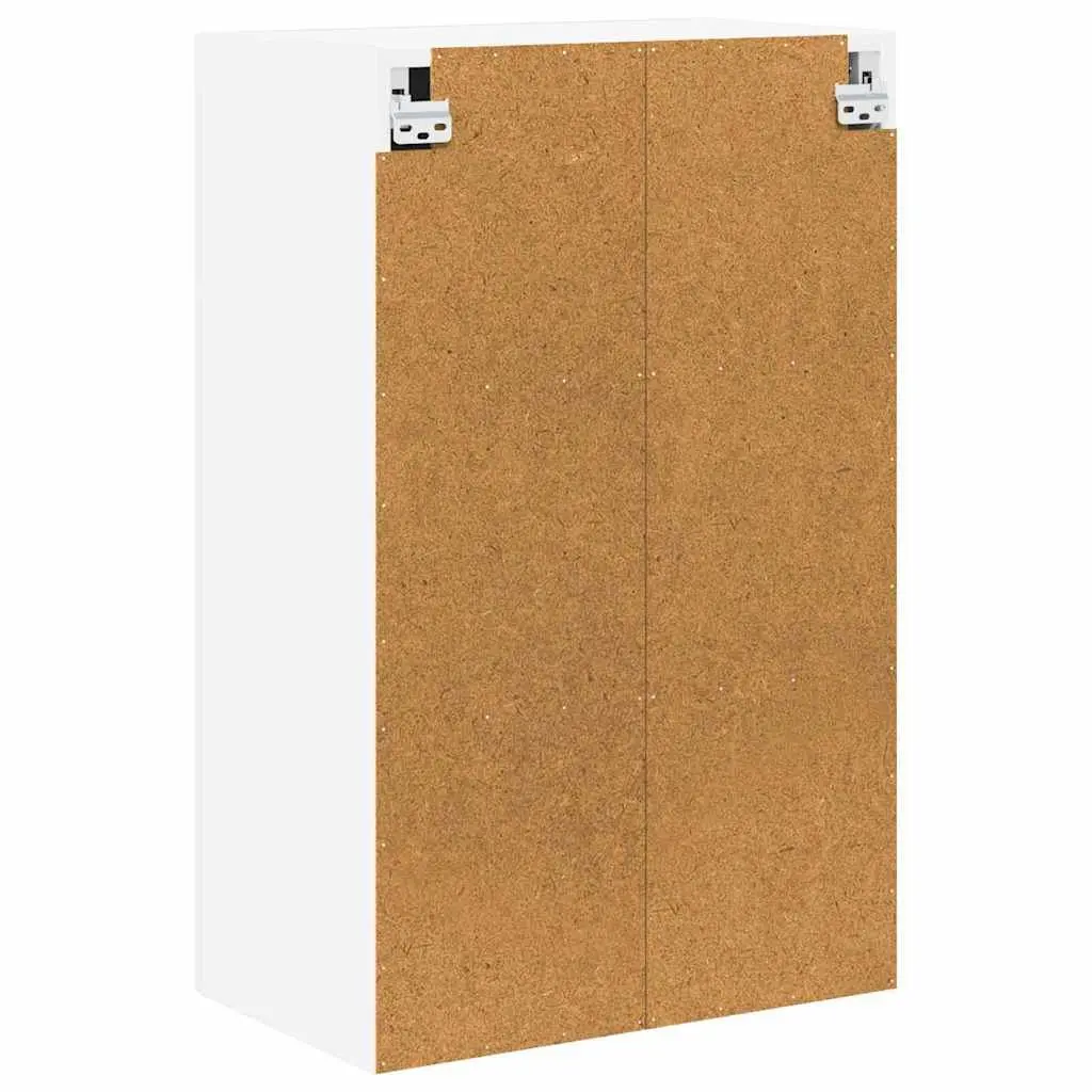 White Engineered Wood Wall Cabinet Kitchen Storage Unit 50 x 31 x 80 cm Modern