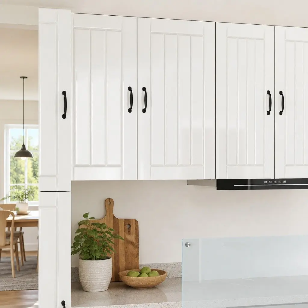High Gloss White Wall-Mounted Kitchen Cabinet