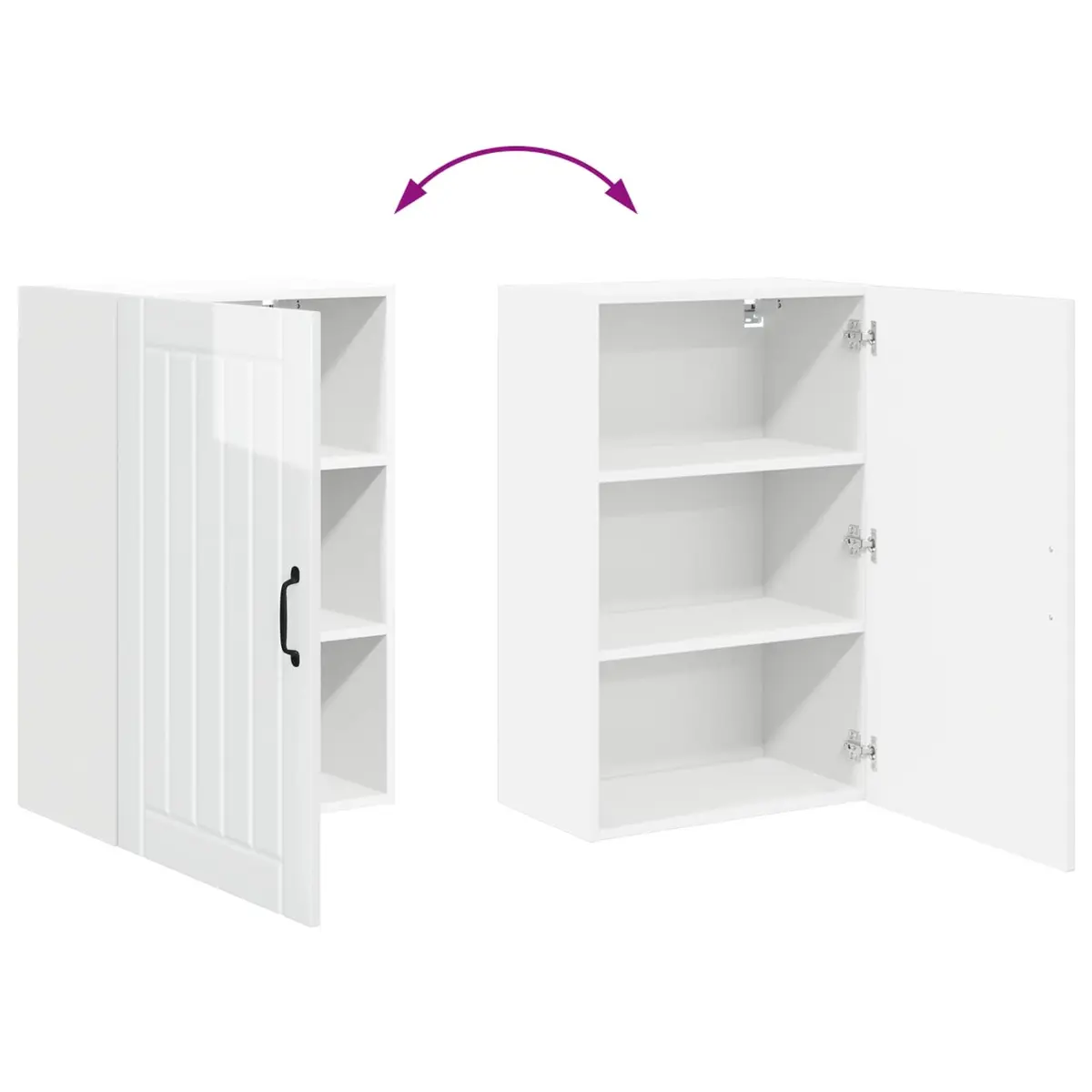 High Gloss White Wall-Mounted Kitchen Cabinet