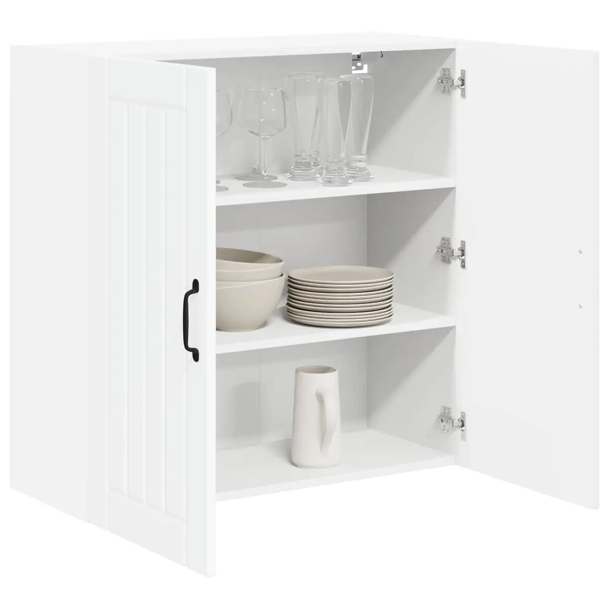 White Wall Cabinet for Kitchen Storage