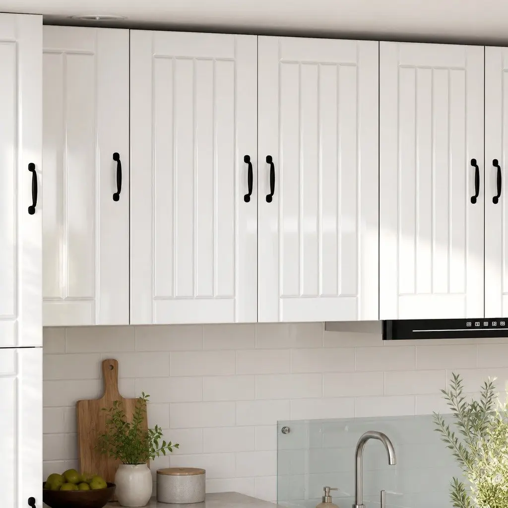 High Gloss White Wall Cabinet for Kitchens