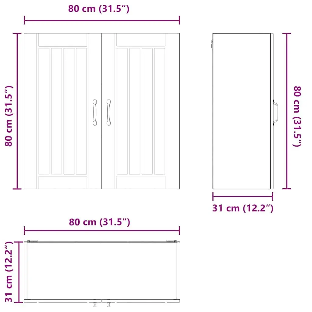 High Gloss White Wall Cabinet for Kitchens