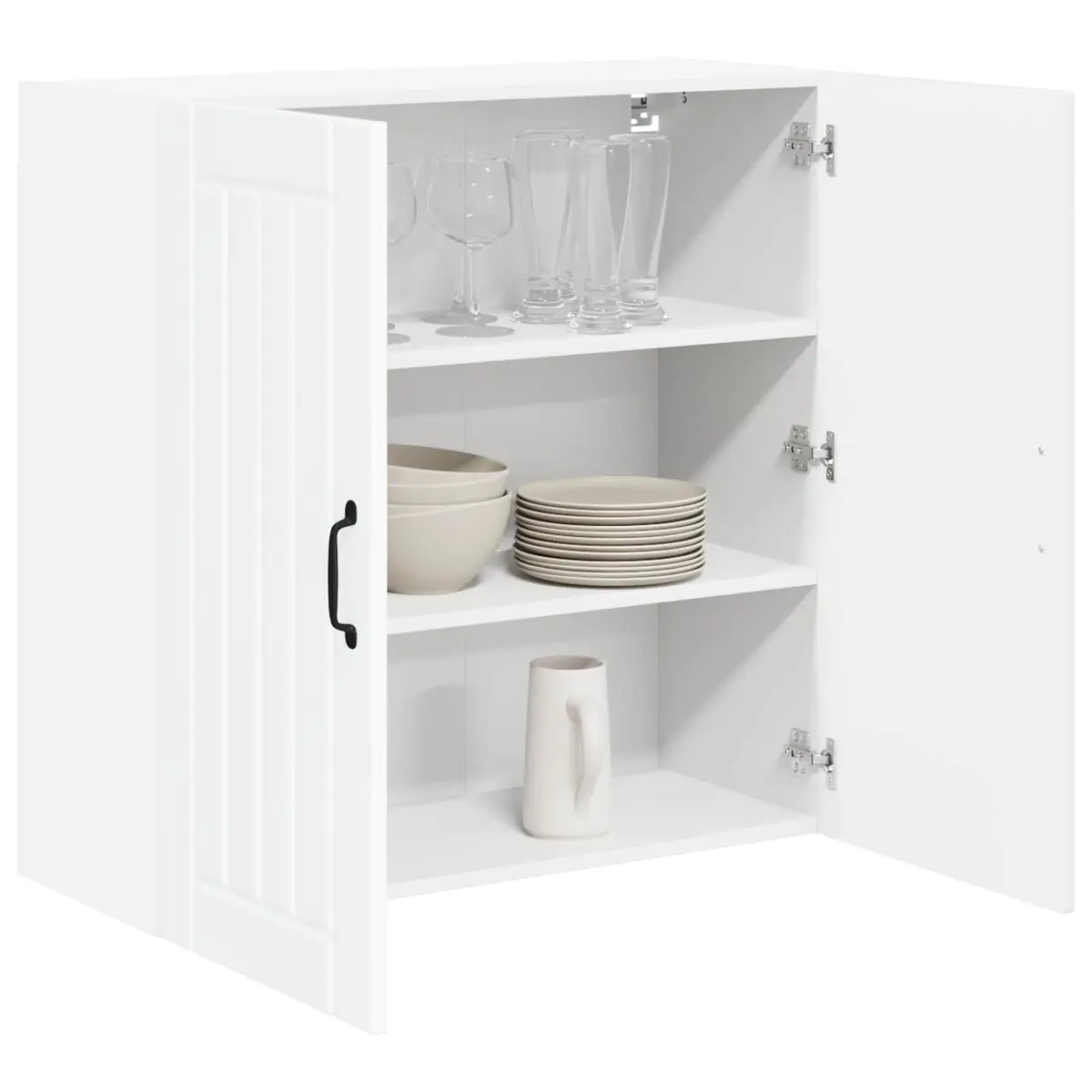 High Gloss White Wall Cabinet for Kitchens