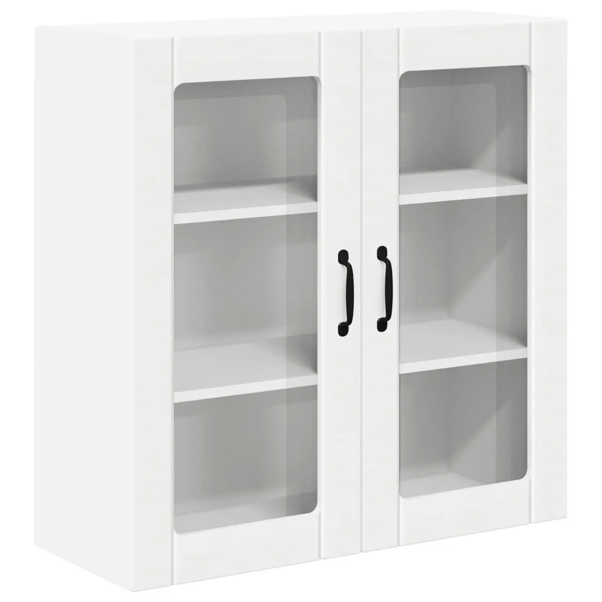 White Wall-Mounted Glass Cabinet 80x31x80cm