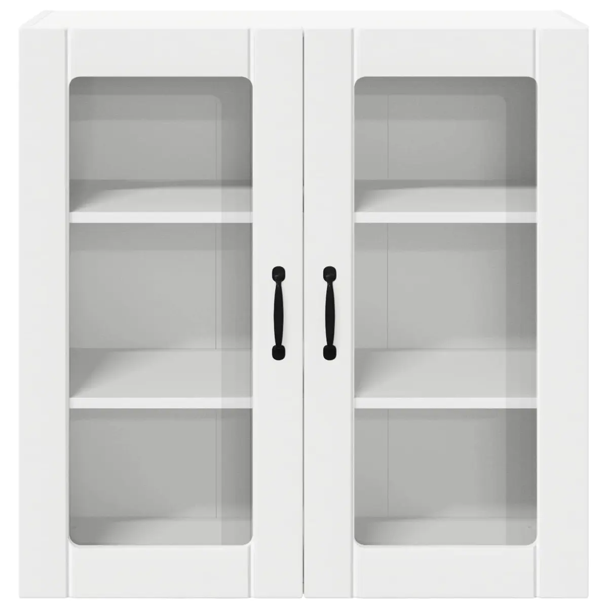 White Wall-Mounted Glass Cabinet 80x31x80cm