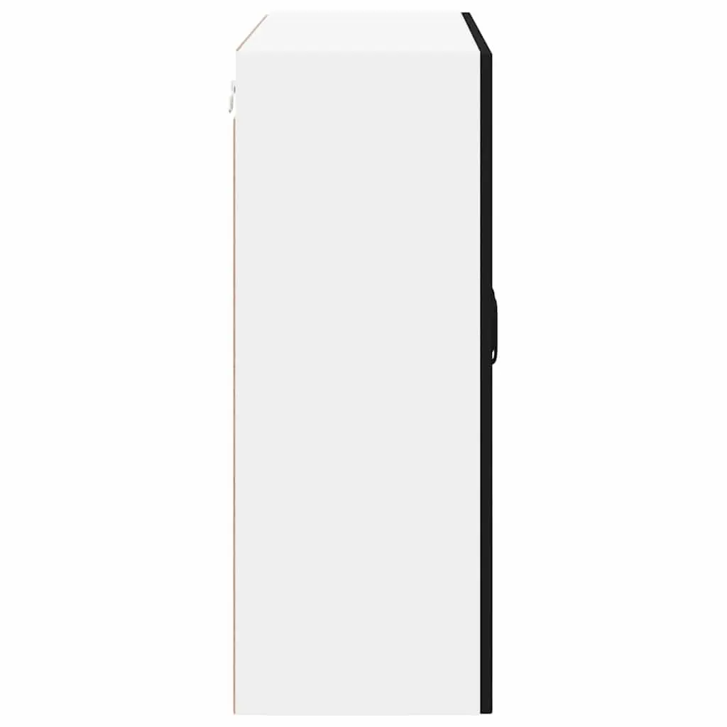 Wall Glass Cabinet Black 80x31x80cm Engineered Wood Modern