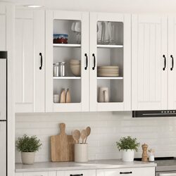 High Gloss White Glass Cabinet for Kitchen Storage