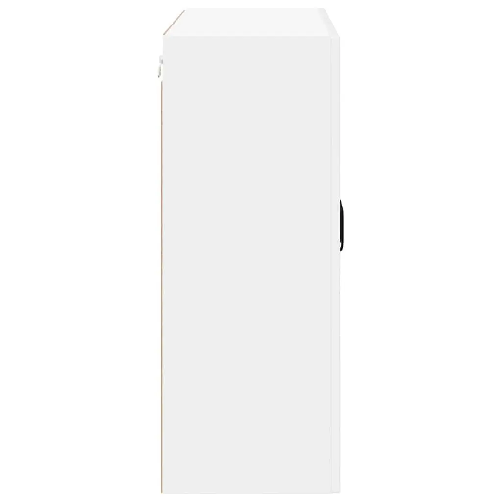 Wall Glass Cabinet High Gloss White 80x31x80cm Engineered Wood