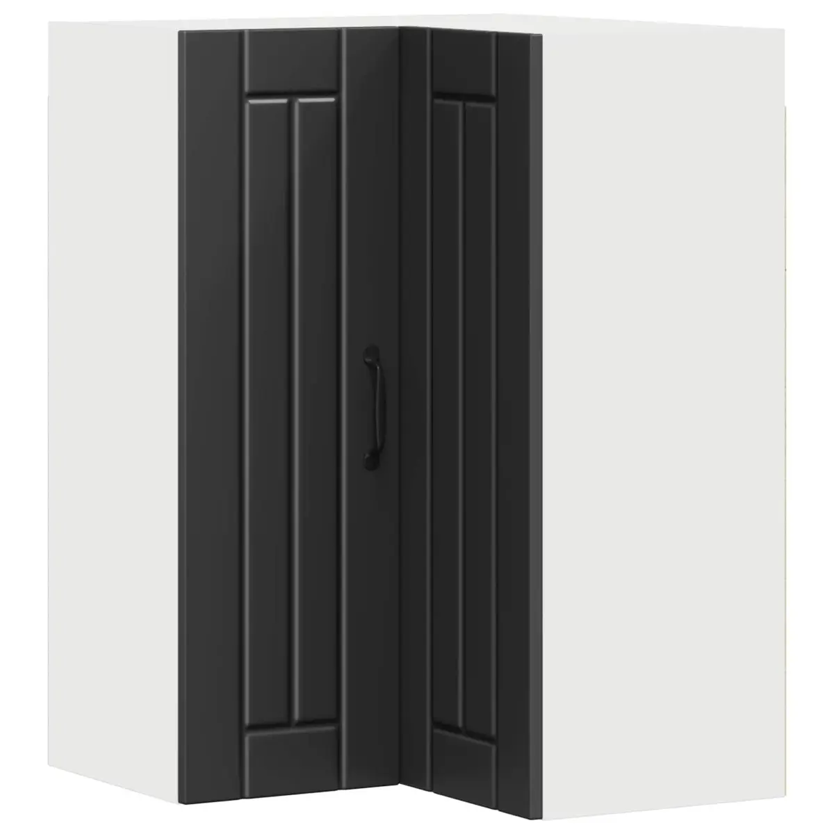Wall Corner Cabinet Black 57x57x80cm Engineered Wood