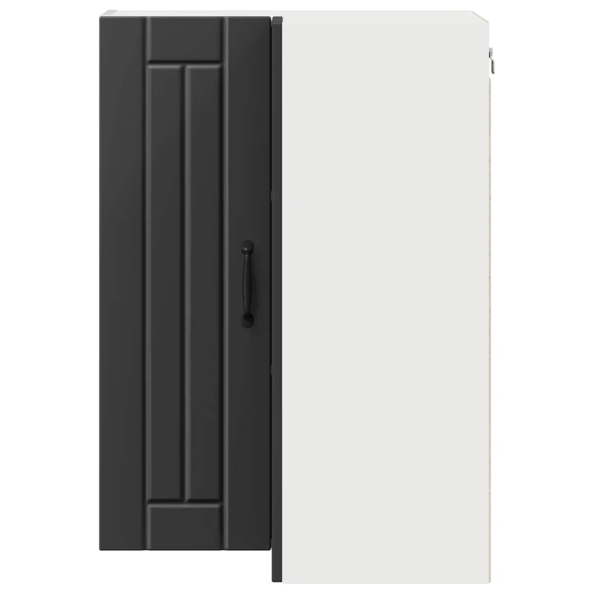 Wall Corner Cabinet Black 57x57x80cm Engineered Wood