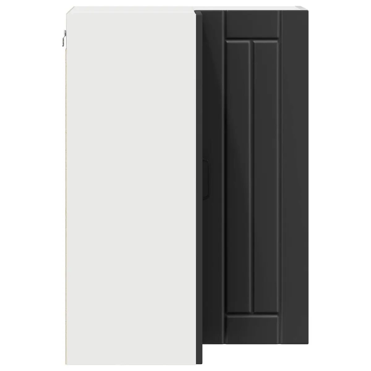 Wall Corner Cabinet Black 57x57x80cm Engineered Wood