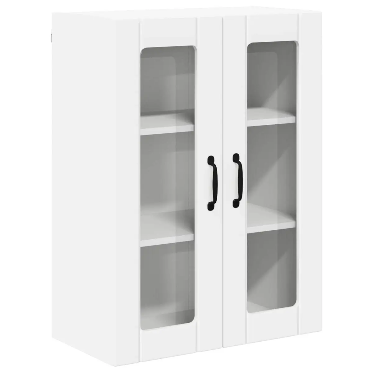 White Wall Glass Cabinet for Kitchen Storage