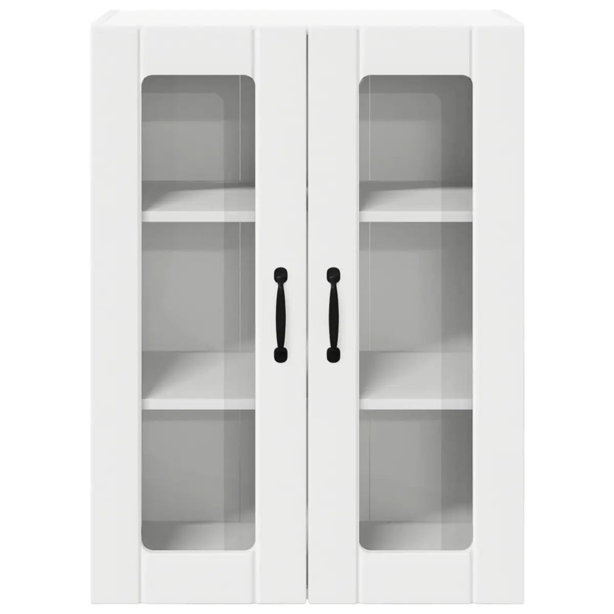 White Wall Glass Cabinet for Kitchen Storage