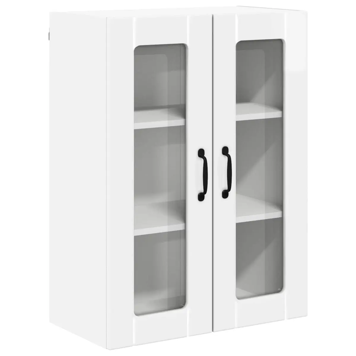 Wall Cabinet High Gloss White Rectangular 60x31x80cm Engineered Wood