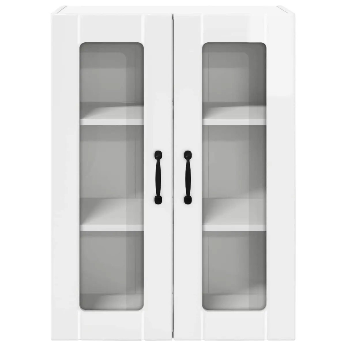 Wall Cabinet High Gloss White Rectangular 60x31x80cm Engineered Wood