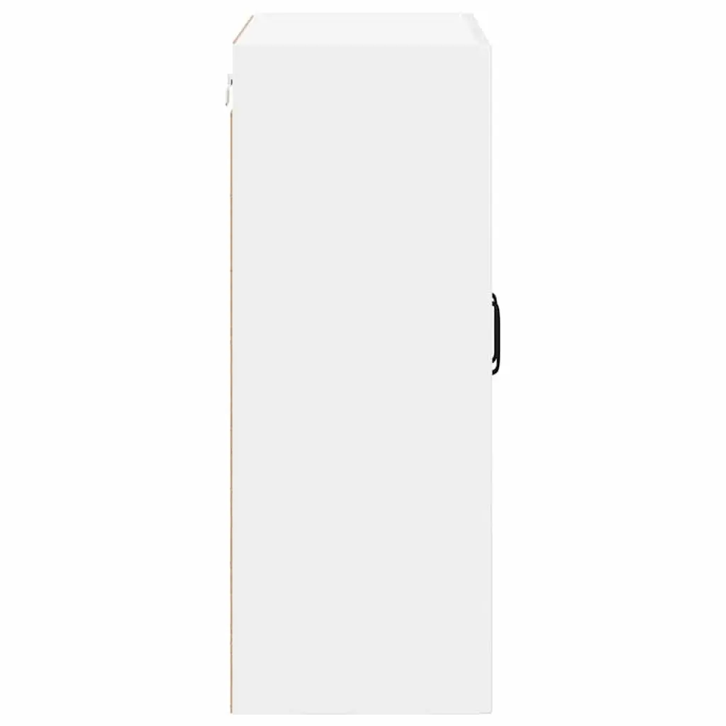 Wall Cabinet High Gloss White Rectangular 60x31x80cm Engineered Wood