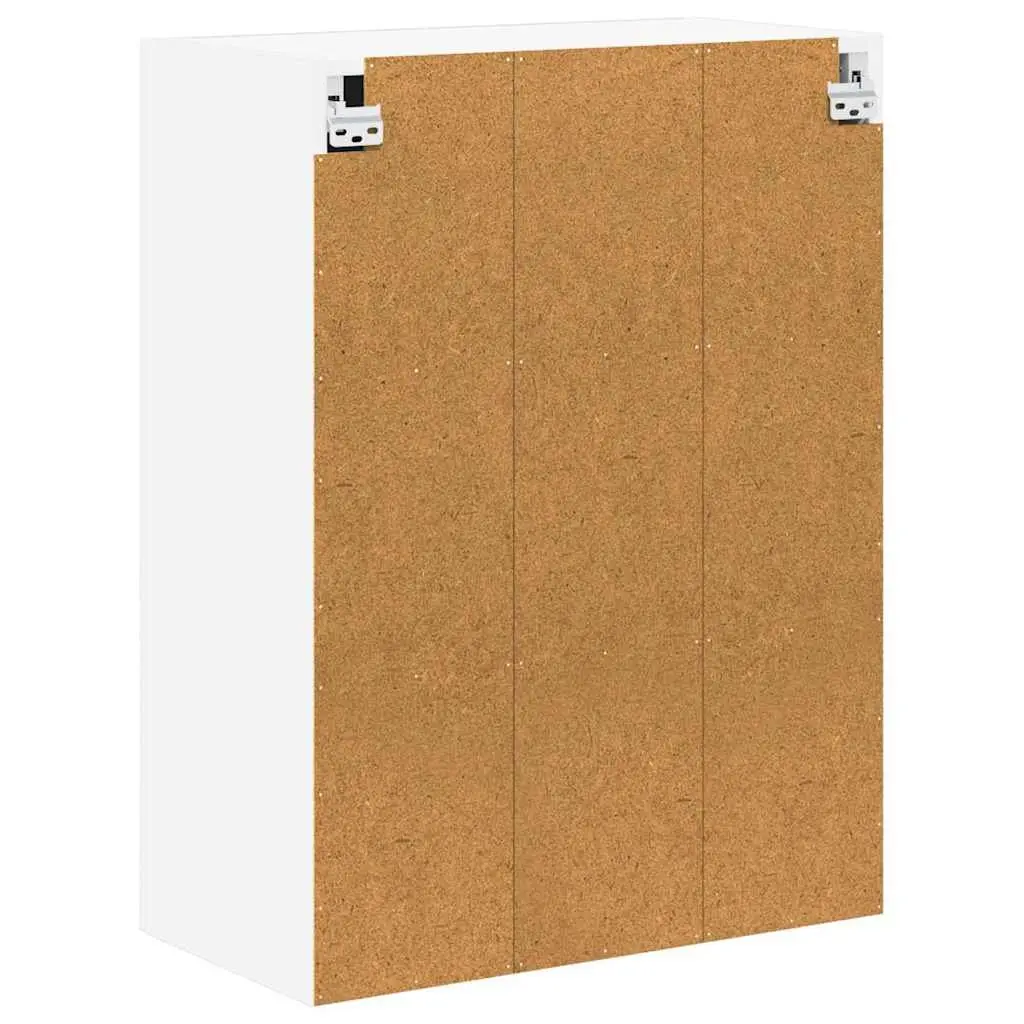 Wall Cabinet High Gloss White Rectangular 60x31x80cm Engineered Wood