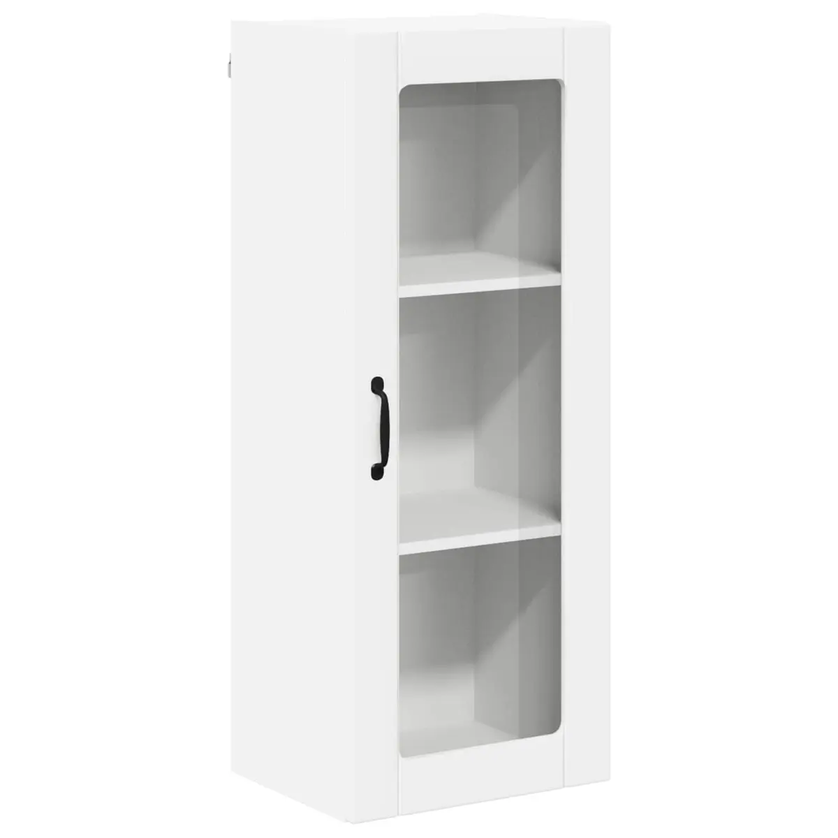 White Wall Glass Cabinet for Kitchen and Living Spaces