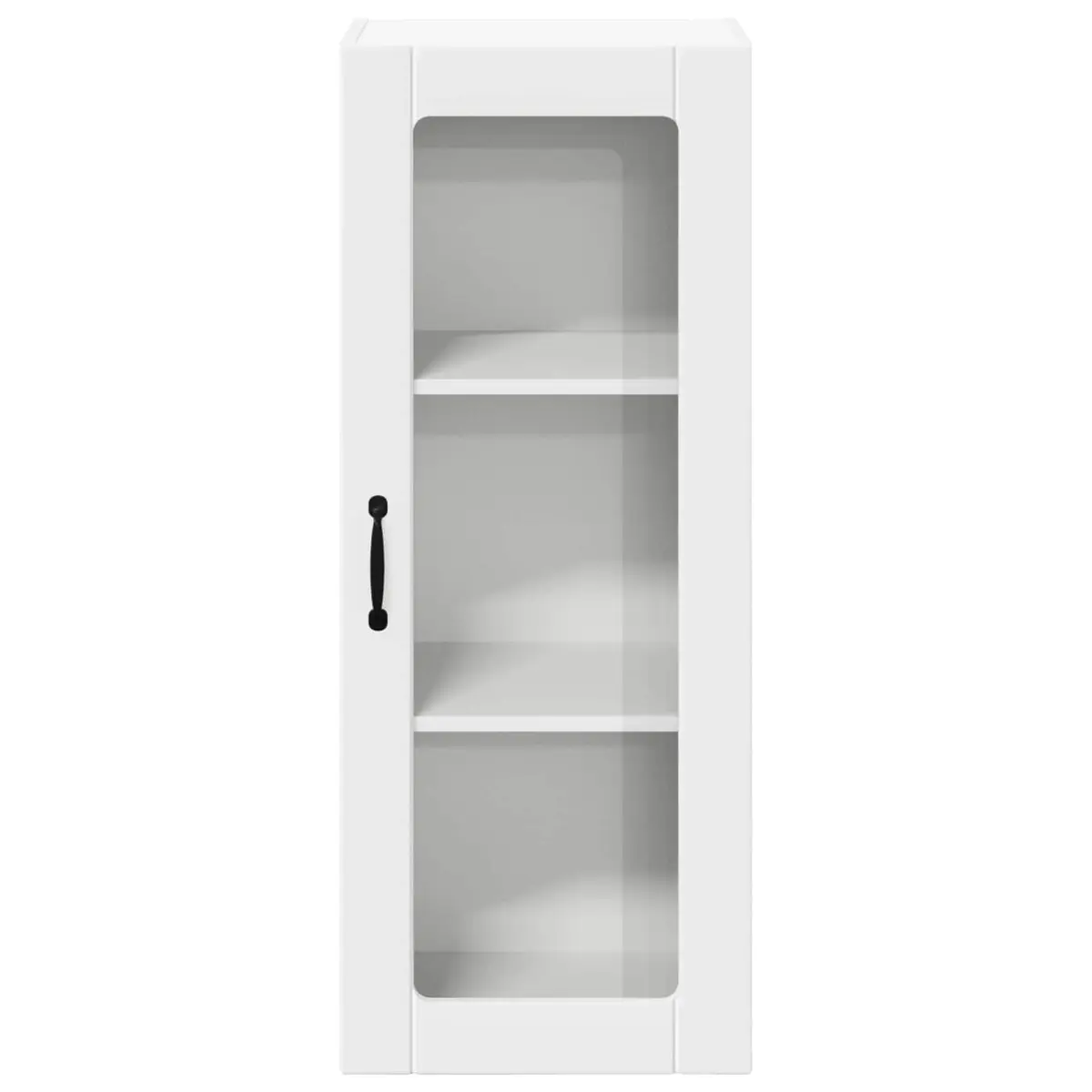 White Wall Glass Cabinet for Kitchen and Living Spaces