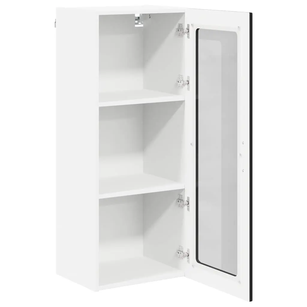 Black Wall Glass Cabinet for Kitchen Storage