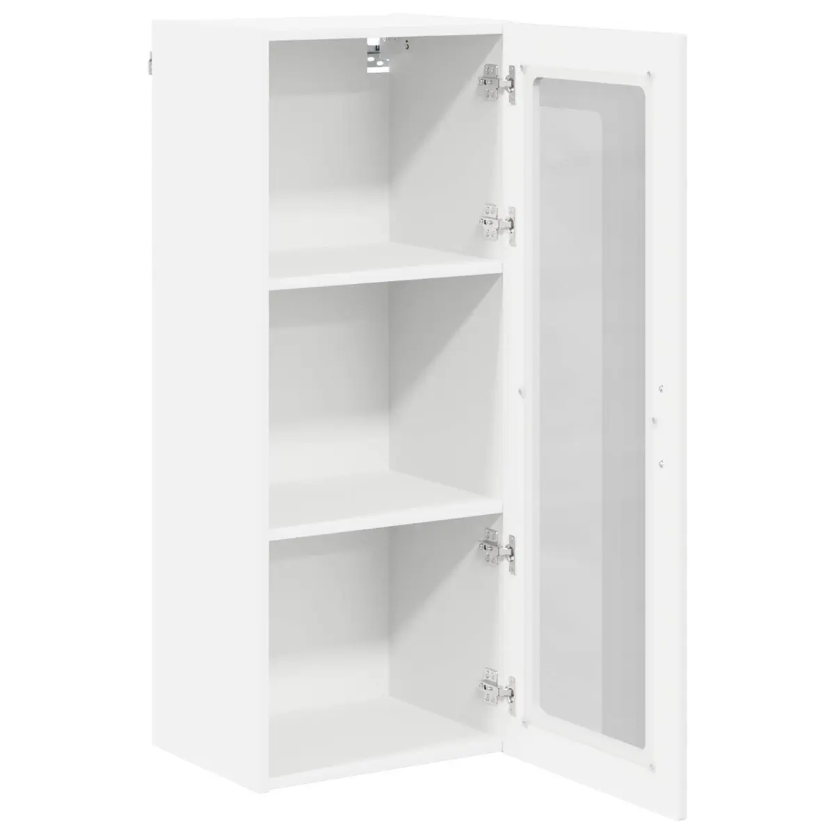 High Gloss White Wall Glass Cabinet for Kitchen Storage