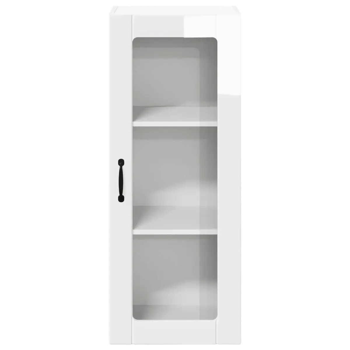 High Gloss White Wall Glass Cabinet for Kitchen Storage