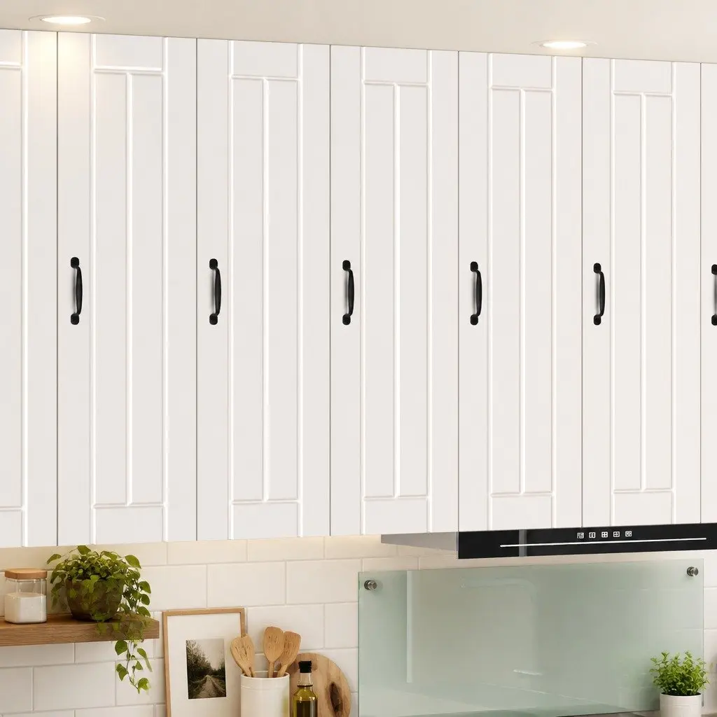 Wall Cabinet White Engineered Wood 30 x 31 x 100 cm Modern Kitchen Storage Unit