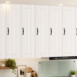 Modern White Engineered Wood Wall Cabinet for Kitchens