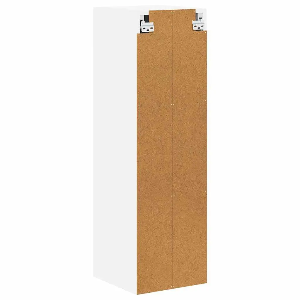 Wall Cabinet White Engineered Wood 30 x 31 x 100 cm Modern Kitchen Storage Unit