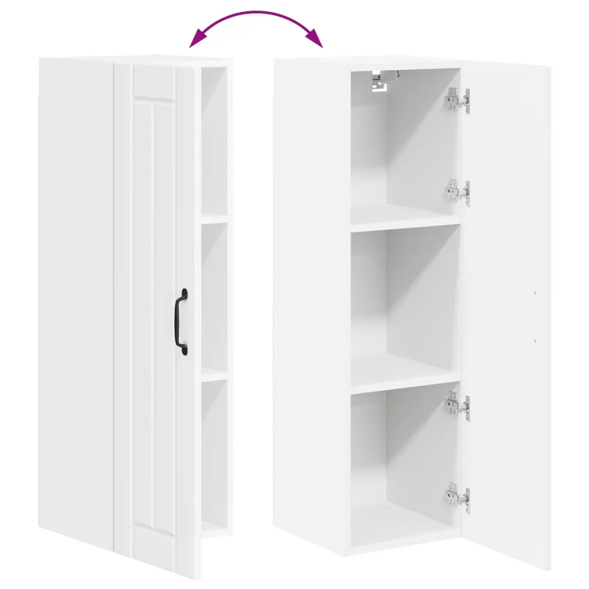 High Gloss White Wall Cabinet for Kitchen Storage
