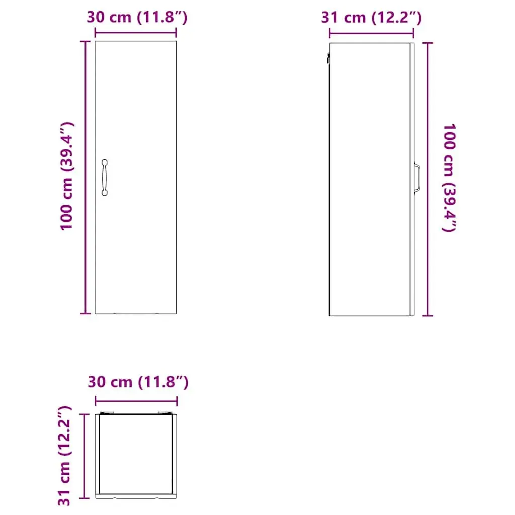 High Gloss White Wall Cabinet for Kitchen Storage