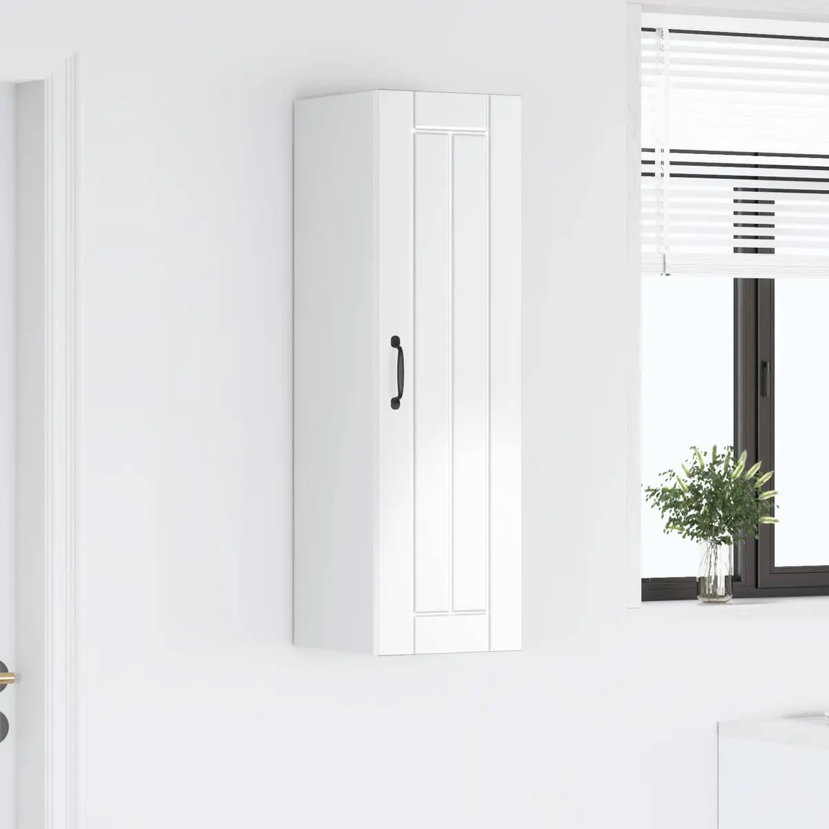 High Gloss White Wall Cabinet for Kitchen Storage