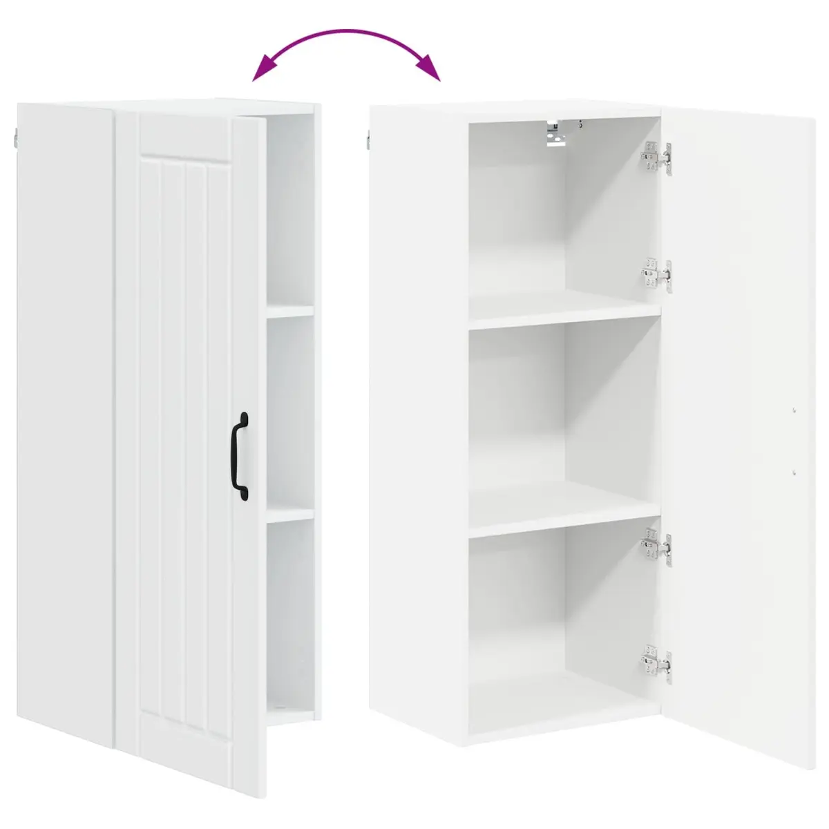 White Engineered Wood Wall Cabinet
