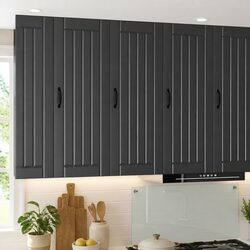 Black Wall Cabinet for Kitchen Storage and Dishwasher Panel