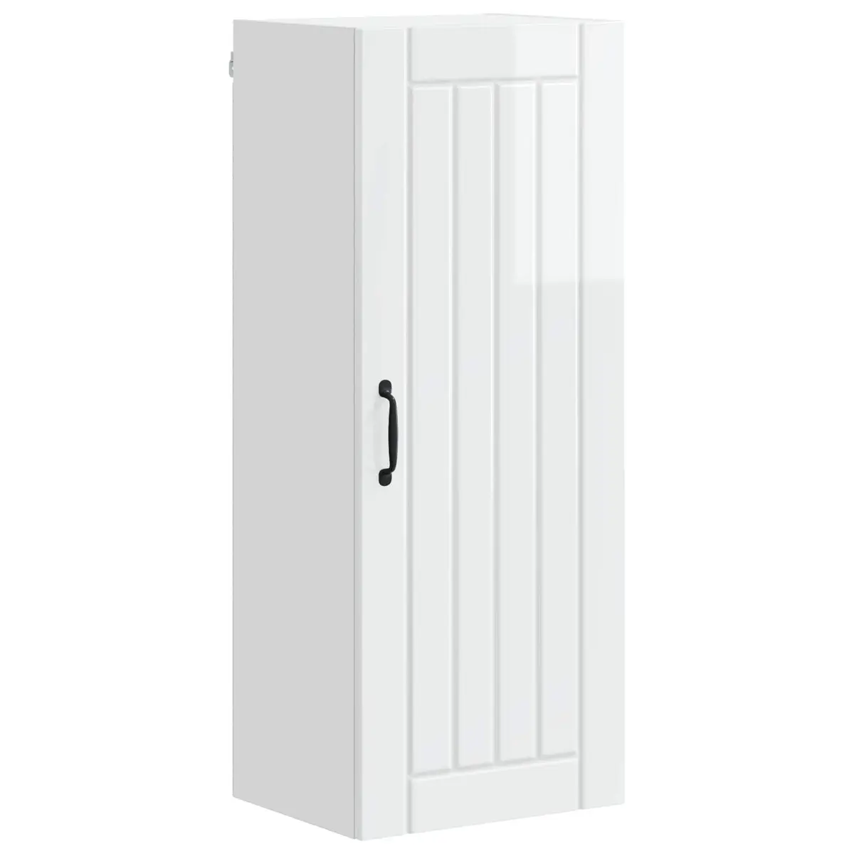 Wall Cabinet High Gloss White Modern Engineered Wood 40 x 31 x 100 cm