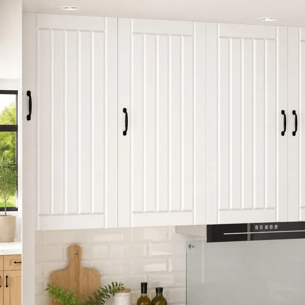 White Engineered Wood Wall Cabinet Dishwasher Panel