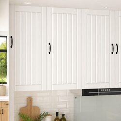 White Engineered Wood Wall Cabinet Dishwasher Panel