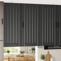 Modern Black Engineered Wood Kitchen Wall Cabinet