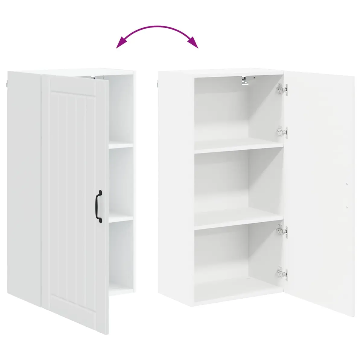 High Gloss White Wall Cabinet Dishwasher Panel