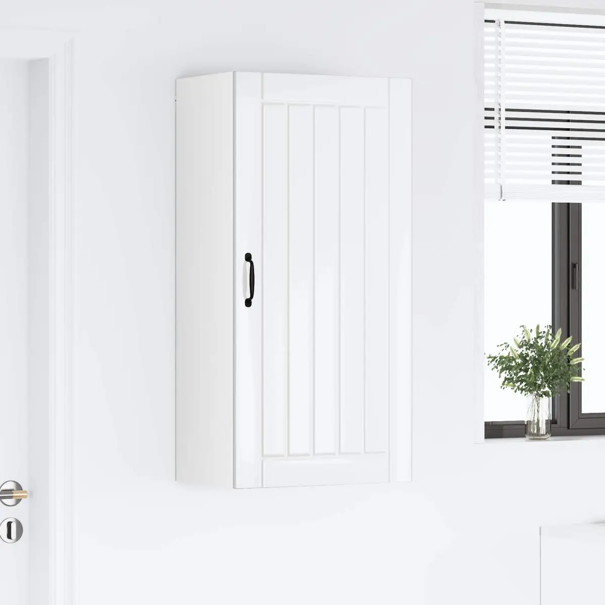 High Gloss White Wall Cabinet Dishwasher Panel