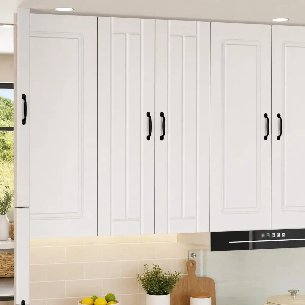 White Wall Cabinet for Kitchen Storage