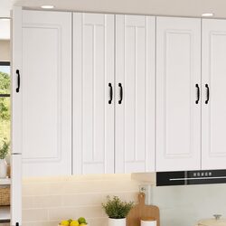 Contemporary White Wall Cabinet for Kitchen Storage