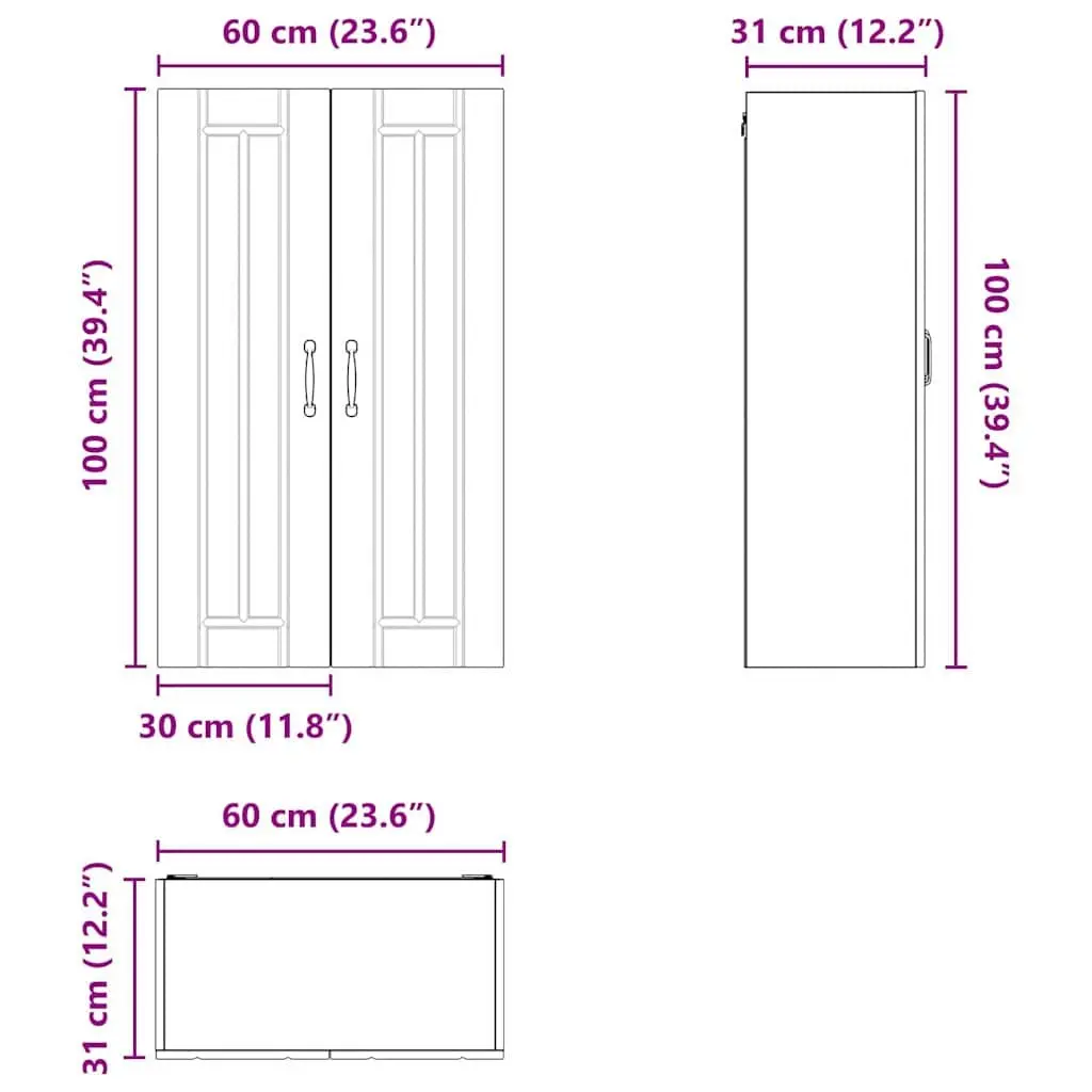 White Wall Cabinet for Kitchen Storage