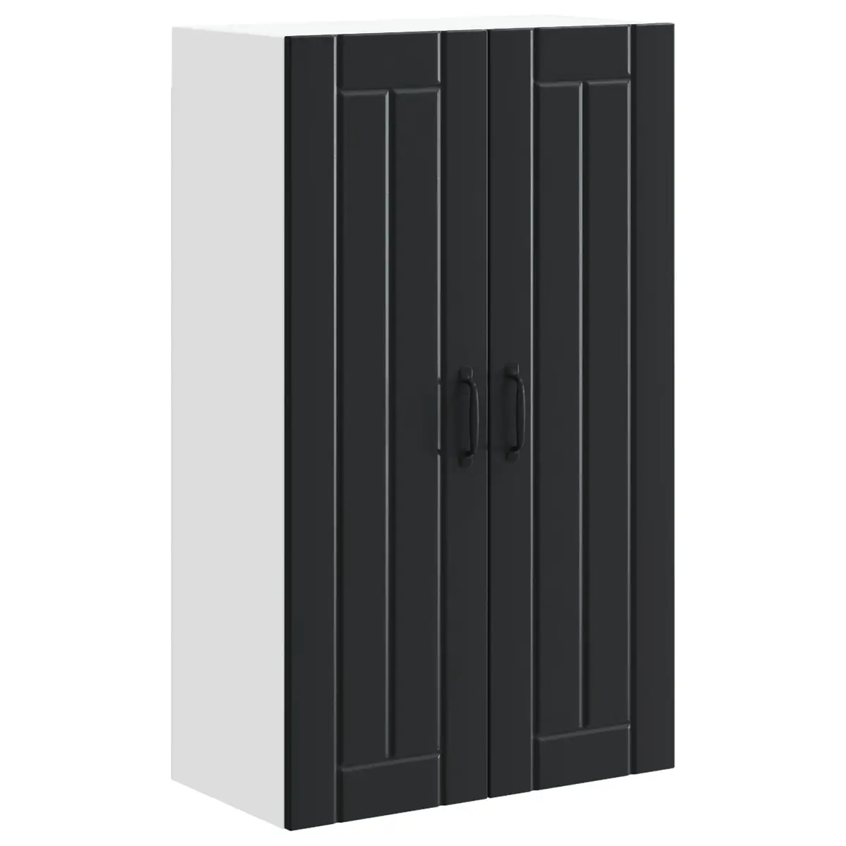 Black Engineered Wood Wall Cabinet for Kitchens