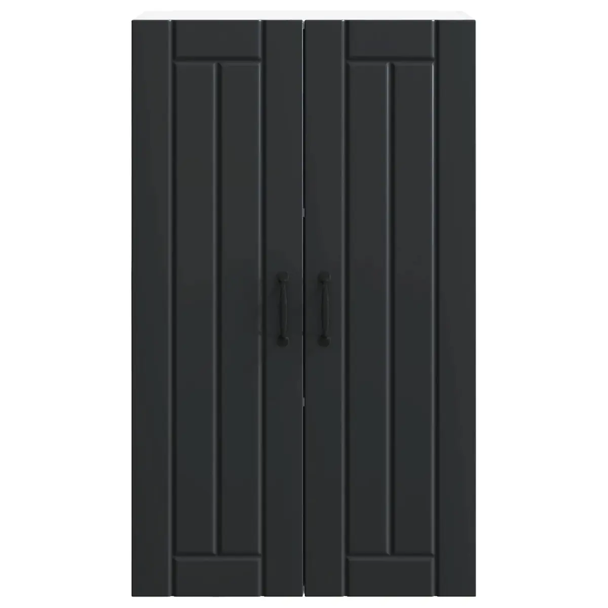 Black Engineered Wood Wall Cabinet for Kitchens