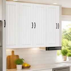 White Engineered Wood Dishwasher Panel for Modern Kitchens